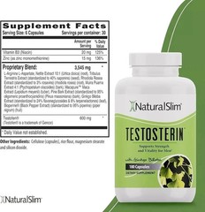 NaturalSlim Testosterin Men’s Multivitamins Testosterone Booster 180 capsules