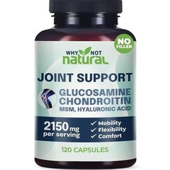 Why Not Natural Glucosamine Chondroitin MSM, Joint Support 2150mg Supplement