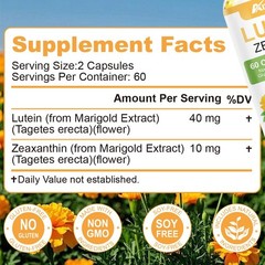 Lutein and Zeaxanthin 50 mg | 120 Softgels | Eye Health Vitamins | Vision Health