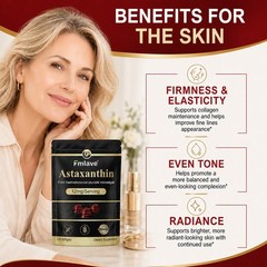 Natural Astaxanthin 12mg Vegan 120 Softgels – Antioxidant Eye Joint Skin Health