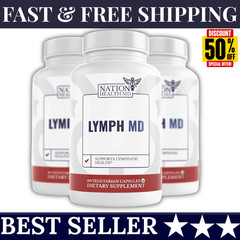 3Packs Nation Health Lymph MD Lymphatic Drainage Supplement Lymph System Health