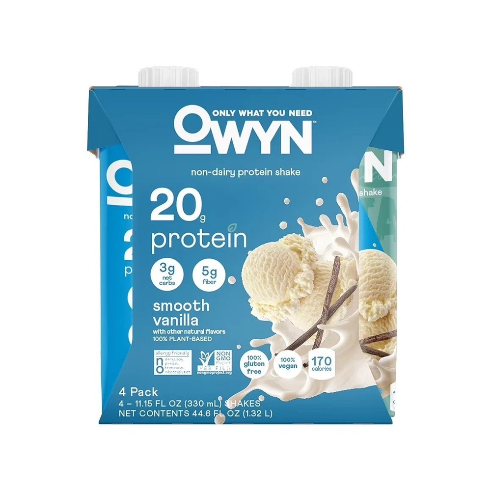 Only What You Need , Vegan Plant,Based Protein Shake, Vanilla, 20g Protein.
