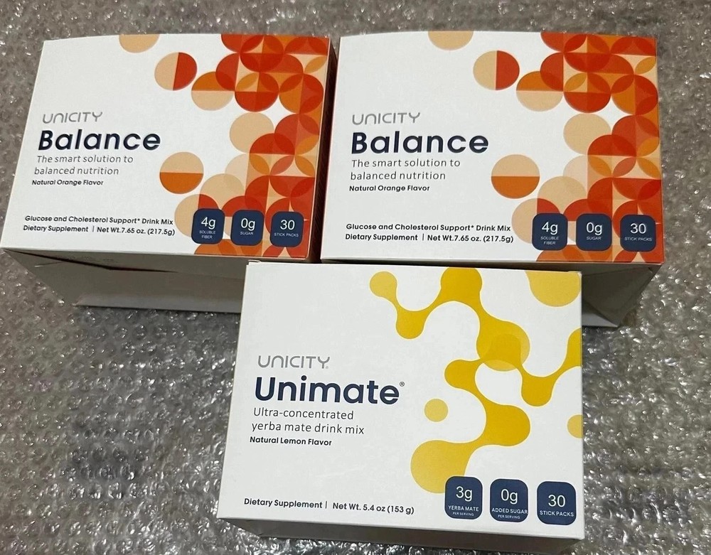 Pack Of 3-Unicity Balance 60ct + Unimate Lemon 30ct Combo, Free Shipping