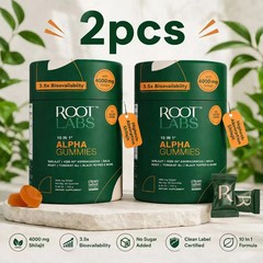 Root Labs 10 in 1 Alpha Gummies Shilajit, Ashwagandha, Maca, Tongkat, 60 Ct