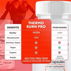 (1 Pack) Thermo Burn Pro Advanced Energy & Fitness Supplement ThermoBurnPro 60ct