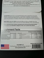 PatchMD B12 Plus Topical Patch 90 Day Supply Dietary Supplement New
