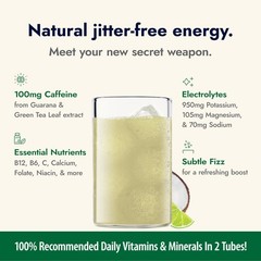 Zipfizz Daily Energy Drink Powder, Coconut Lime, 20 pack | 3in1 sustained ene…