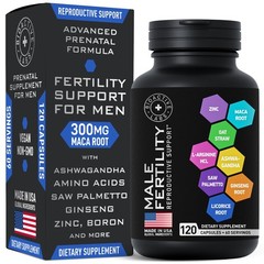 Fertility Supplements for Men Zinc Maca Ashwagandha L Arginine Male Vitality