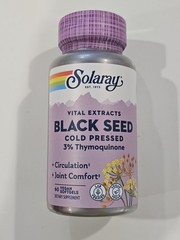 Solaray Black Seed +Circulation +Joint Comfort, 60 Vegan Softgels 🟣EXPIRED 2/26