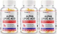 Alpha Lipoic Acid 600mg 360 Softgel with Biotin Optimizer USA Made 2 Bottles