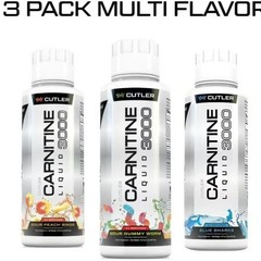 Cutler Nutrition Carnitine Liquid 3000, 3 Pack Multi Flavor