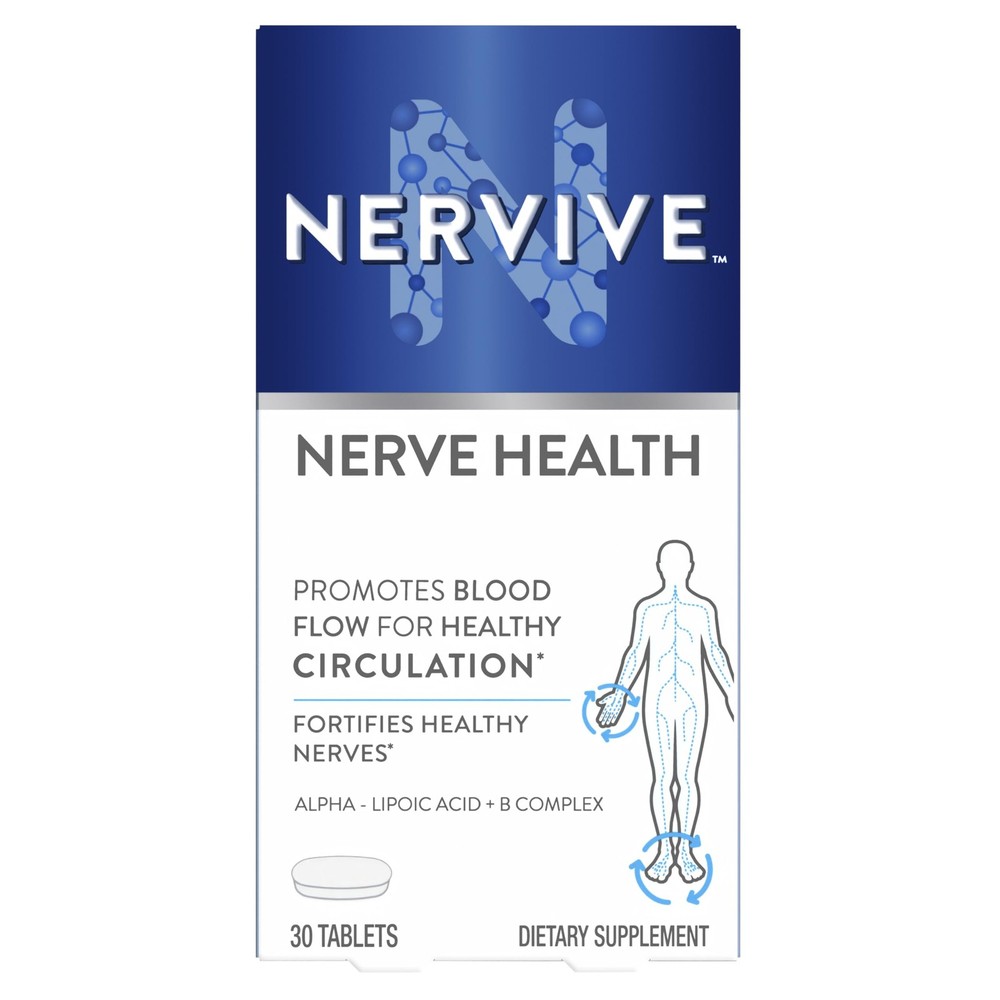 Nervive Nerve Health, Alpha Lipoic Acid, 30 Count (Pack of 1), No Color