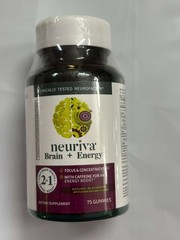 Neuriva Brain + Energy Gummies 75ct Blackberry 3 Pack Focus Energy Support /US
