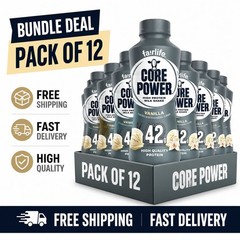 Core Power Elite High Protein Shake, Vanilla, 42g Bottle, 14oz, 12 Pack