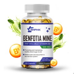 Benfotiamine 300mg 120 Veg Capsules Fat Soluble Thiamine Vitamin B1 NON-GMO