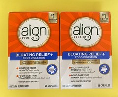 2 Pack Align Probiotic Bloating Relief + Food Digestion 28 Capsules Ea Exp 08/26