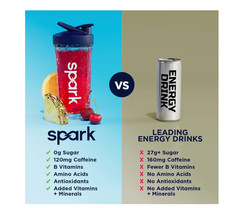 AdvoCare Spark Energy Drink Mix Fruit Punch 10.5oz Vitamin Amino Acid Powder