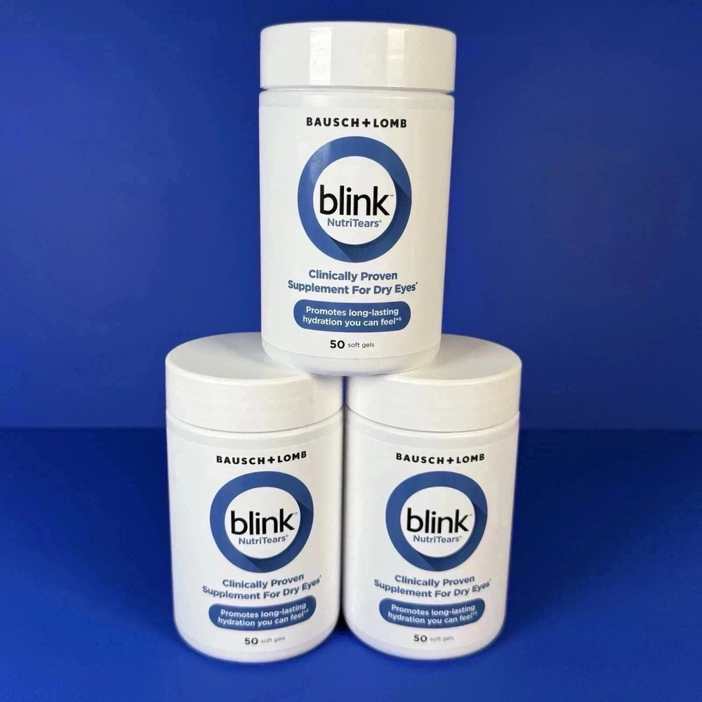Blink NutriTears Supplement for Dry Eyes – Clinically Proven 3 pack, 50 Softgels