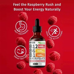 NUSAVA Vitamin B12 and B6 Liquid Drops, B12 Sublingual Vitamin B Complex,B1