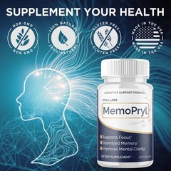 (2 Pack) MemoPryl Nootropic All Natural Brain Supplement Memo Pryl 120 Capsules