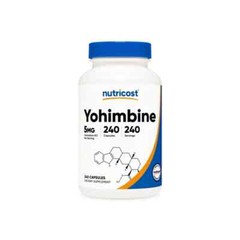 Nutricost Yohimbine HCl 5mg, 240 Capsules – Non-GMO, GF – EXP 01/2027