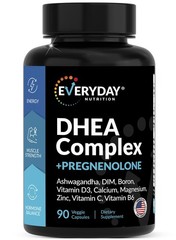 DHEA Micronized 200mg Complex with Pregnenolone 100mg 90 Count (Pack of 1)
