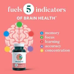 Neuriva Brain Health Original 5 Fuel for Memory Focus Concentration 45 Tab 07/26