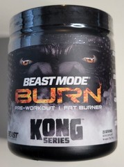Beast Mode Pre Workout Peach Sangria Kong Energy Fat Burner 7.9 oz Exp 12/26