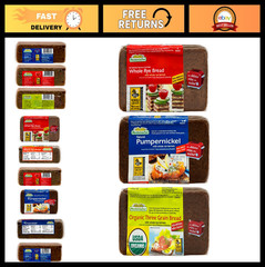 High Fiber Bread Variety Pack – Organic Three Grain, Pumpernickel & Whole Rye, 3