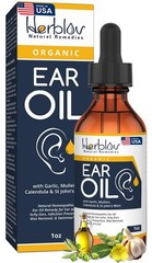 Organic Ear Oil for Infections – Natural Eardrops 1 Fl Oz (Pack of 1)