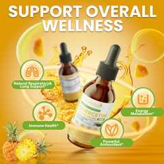 Quercetin with Bromelain Natural Immune Supplement Vegan & Sugar-Free 60ML