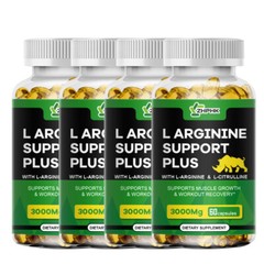 L-Arginine 60 Nitric Oxide,Testosterone Booster,Energy Support Capsules 3000 mg