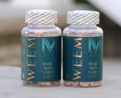 (2) WEEM Hair Skin Nails Gummies – Original , Clinically Tested Hair Health