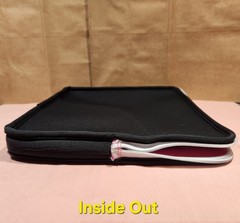 WEIGHT WATCHERS WW Neoprene Zipper Bag Organizer Case Tote: Black Pink Polka Dot