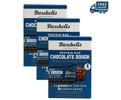 Barebells Protein Bars with 20G High Protein, 1.9Oz Bars, Chocolate Dough -12 Ct