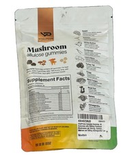 VitalPrime Complex Mushroom Gummies Vegan Keto Ashwagandha 3000mg 80 Ct Fruit