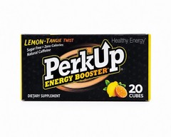 PerkUp Caffeine Energy Chewable Cubes Sugar-Free Zero Cal 20ct Lemon-Tangie