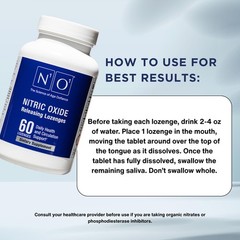 Nitric Oxide Lozenges – 60 Count – Nitric Oxide Supplement for Heart Health, …