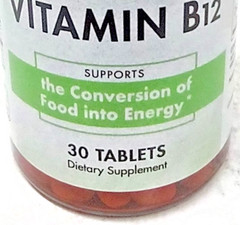 ( Lot 12 Bottles ) P.Choice Vitamin B12 ( 30-Tablets/Bottle=TOTAL 360-Tablet )