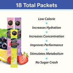 Energy Rush 18ct Electrolyte Stix – Refreshing Lemonade, Strawberry & Grape
