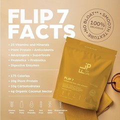 Flip 7 Natural SuperFood, Plant-Based Protein, Complete Meal Replacement to S…