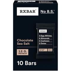 RXBAR Protein Bars, Protein Snack, Snack Bars, Chocolate Sea Salt, 18.3oz 10ct