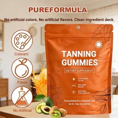60pcs/bag Natural Daily Tanning Gummies Sunless Tan & Skin Glow Supplement