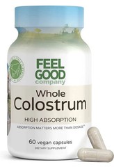 FeelGood Company Bovine Colostrum 60 Capsules Exp 09/28