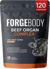 Beef Organ Complex Supplement for Men 120 Capsules
