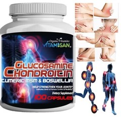 Glucosamine Chondroitin Turmeric & MSM 200 CAPSULES – Bones, Joint Support Pills