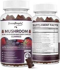 Mushroom Gummies & Ashwagandha Gummies | 10x Mushroom Supplement Complex 60ct