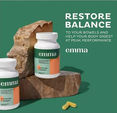 Emma 3 Pack Gut Health Supplement 180 Capsules Bloating Relief & Leaky Gut