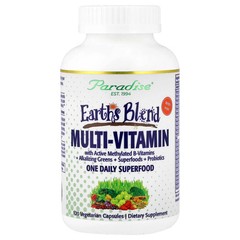 2 X Paradise Herbs, Earth’s Blend, One Daily Superfood Multi-Vitamin with Iron,