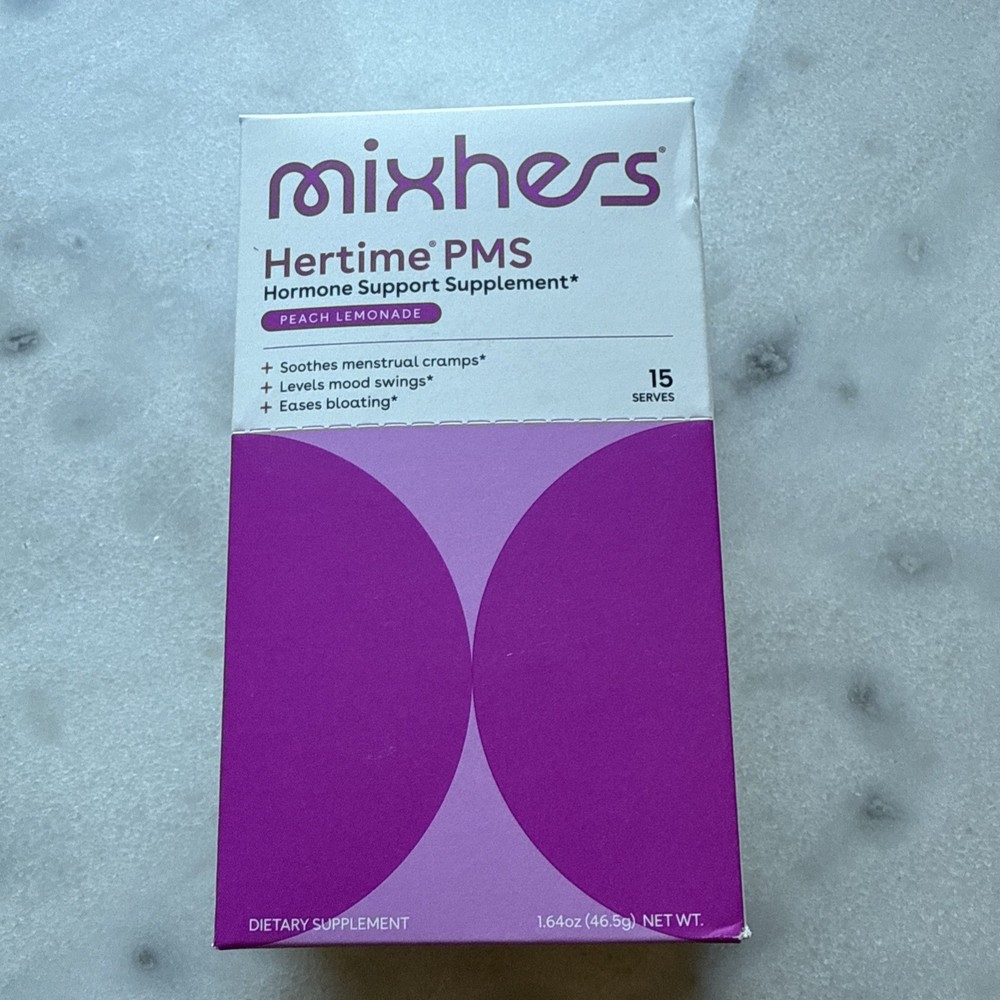 Mixhers Hertime PMS Hormone Support 15 Servings. BB:3/26. Peach Lemonade